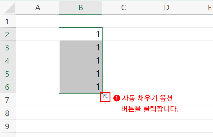 숫자의 자동 채우기3