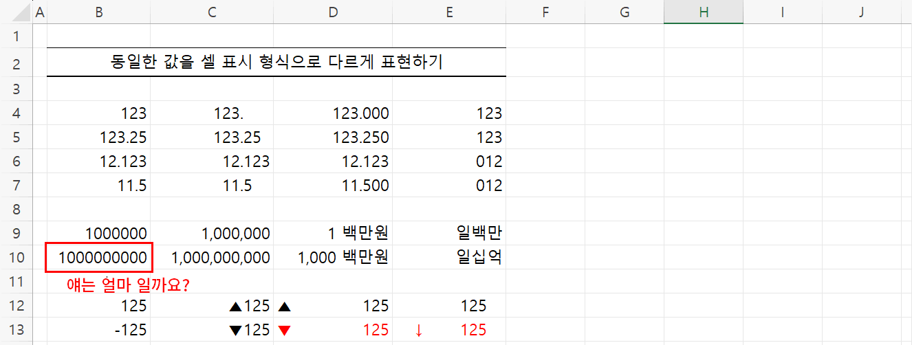 셀 표시 형식3