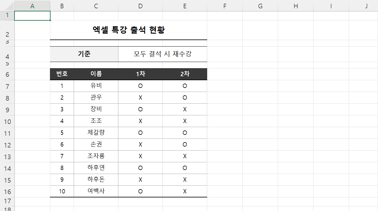 다중 조건 예제