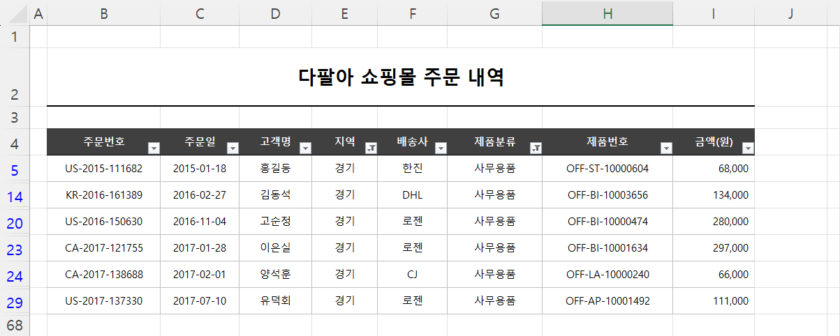 마우스 우클릭 필터2 결과