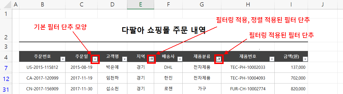 필터 단추