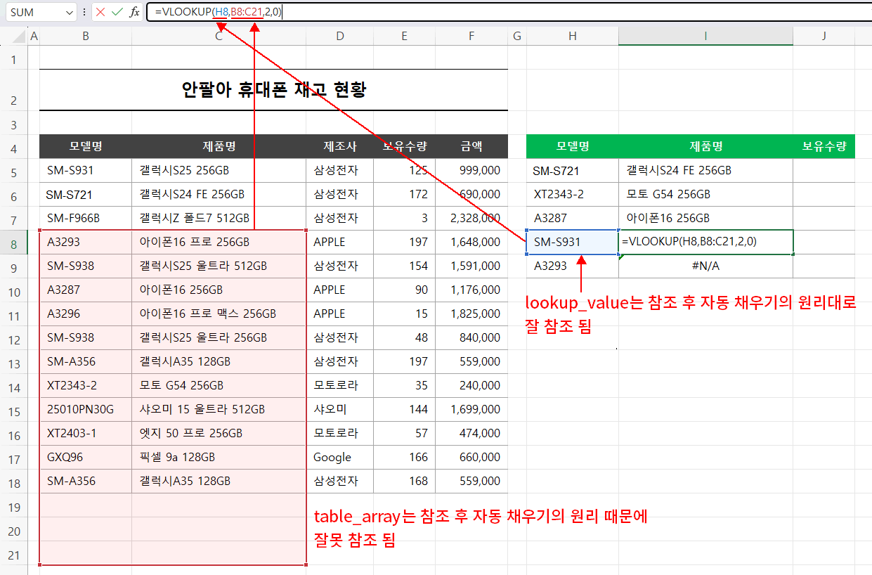 자동 채우기 에러 원인