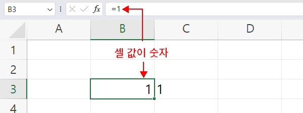 셀 값 숫자