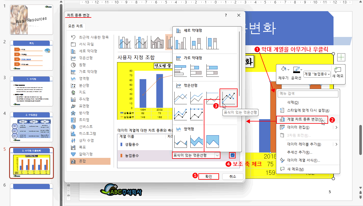 데이터 계열 변경